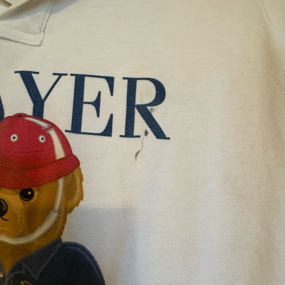Ralph Lauren Kids White Polo Bear Player Shirt - Picture 4 of 4